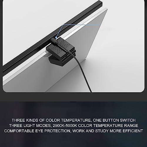 Computer Monitor Lamp, LED Screen Light Bar for Eye Caring, Stepless Dimmable, Touch Control, Office Monitor Light (White) - Image 6