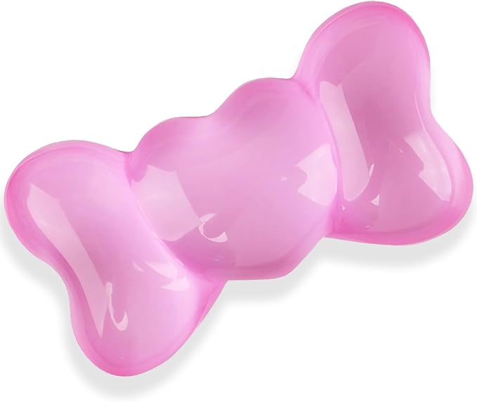 Gel Wrist Rest for Keyboard and Mouse Transparent Pink Bow Elbow Pad Cushion Ergonomic Cute Clear Cool Heart Mouse Wrist Pad Silicone Non-Slip Support for Computer Gaming Home Office Women Hand Pillow by WFCYGL
