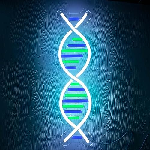 DNA Double Helix Neon Signs for Wall Decor, Dimmable LED DNA Neon Light Art Wall Sign, USB Powered for Man Cave Gaming Room Bedroom Biology Science Gift Decor for Nurse Doctor Physician(4.7 * 16.1in) - Image 2