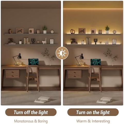 60 inch LED Gaming Floating Shelves for Wall,Solid Wood Long Wall Shelves Set of 2 with Light for Gaming Room,Grey Rustic Wall Mounted Shelves for Living Room Bedroom Kitchen Garage - Image 3