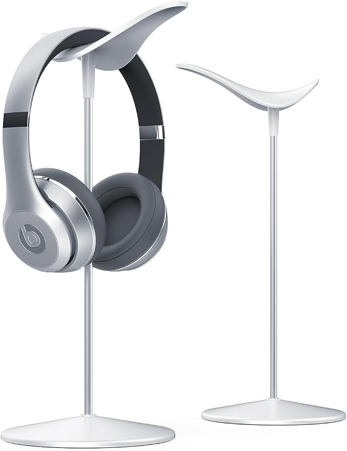 Lamicall Headphone Stand Desktop Headset Holder, Elegant Earphone Stand | Unique Appearance Design, Ultra Sturdy, Multi-Scenario Use for All Headset like Airpods Max, HyperX, Beats, Senn heiser by Lamicall