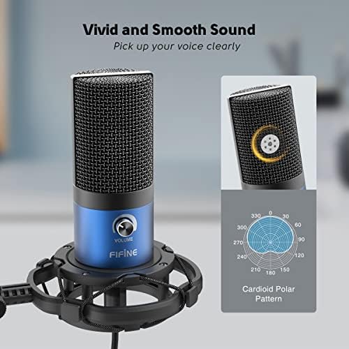 FIFINE T669 Blue USB PC Microphone Kit for Recording Podcasting - Image 2
