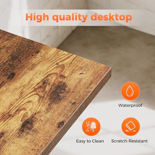 Mericonia 32x16 Inch Computer Desk with Wheels, Small Simple Rolling Desk - Image 5