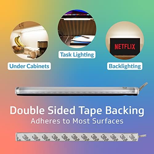 TrueColor USB LED Under Cabinet Light Bar, Frosted Cover, 24 in, Soft White - Image 4