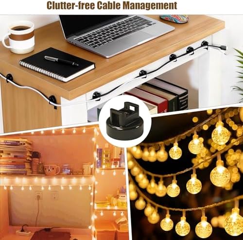 Magnetic Cable Zip Tie Mounts, 50 Pcs Magnets with 200 Pcs Cable Zip Ties, Multipurpose Cable Holder Magnets Magnetic Wire Management Bases with Heavy Duty Zip - Image 7