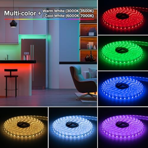 BTF-LIGHTING RGBW LED Strip IP68 Waterproof Warm White DC12V 16.4FT 300LED - Image 6