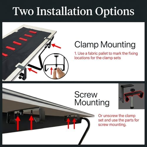 Under Desk Cable Management No Drill – 36" L x 6" W Cord Organizer, Upgraded Silicone Pads (No Scratch), 16 Cable Slots, Washable PE Honeycomb Base, Fits Desks 0–2.1" Thick, Black - Image 6