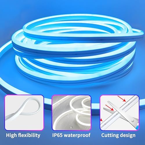 segrass 50ft RGB LED neon Rope Lights LED neon Lights with Remote Control/APP Control IP65 Waterproof Flexible Neon LED Strip Lights for Bedroom Room Outdoors Décor - Image 6