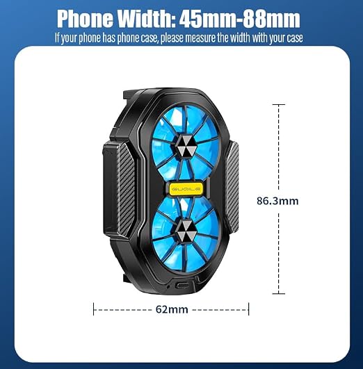 14 in 1 Mobile Dual Phone Cooler w/ PUBG Mobile Controller & Finger Sleeves - Image 5