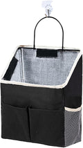 Wall Hanging Storage Bag,Wall Hanging Organizer Bags with Pockets, Wall Organizer Storage for Dormitory Bathroom Bedroom Kitchen(Black 1) by Someteth