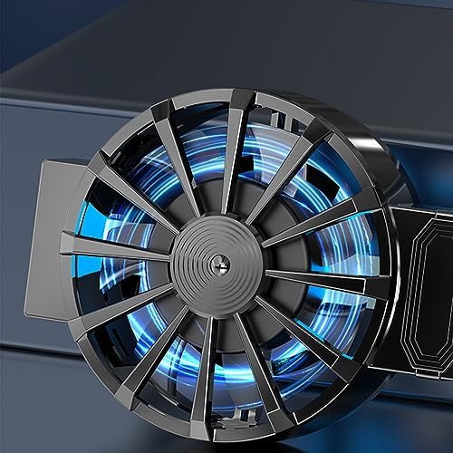 Smartphone Cooling Fan 45mm Radiator Heat Sink Ultra-Quiet USB Powered Phone Refrigeration Clamp for 4 to 6.7 Inch Gaming Cell Phones Black - Image 5