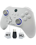 COOBILE Wireless Gaming Controller, Bluetooth Gamepad with Hall Joystick, hall trigger, Macro Back Key, no blind zones, support six-axis somatosensory,for iOS, Android, PC, Switch, Steam (white) by COOBILE