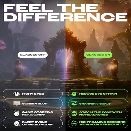 Titan Gaming Glasses, Blue Light Blocking, Night Driving Glasses for Men, Computer Protection, Gift for Gamers - Image 5