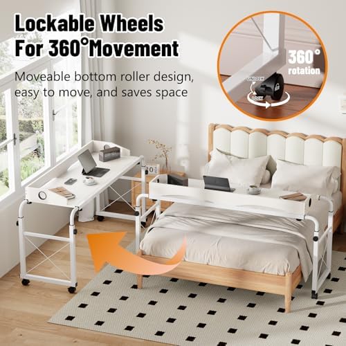 BYMECOST Laptop Desk for Bed, Adjustable Height & Length Laptop Bed Table - Image 5