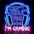 Gaming Headset Neon Sign, Acrylic Video Game Headphones Led Light Sign, Dimmable, Wall Mount, Decorative use, 0.66 pounds, Battery Powered by Cheunyar