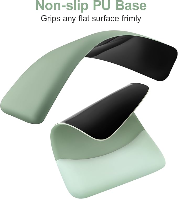 MOSISO Keyboard Mouse Pad Set, Large Gaming Mouse Pad&Keyboard Wrist Rest | Rectangular Mousepad with Wrist Rest&Coaster, Ergonomic Non-Slip&Easy Typing Pad with Curved Silicone Lining, Antique Green - Image 4