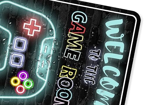 Gaming Room Metal Sign Gamer Wall Decor For Boys Game Room Bedroom Gamers - Image 3