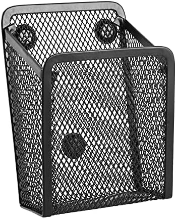 Magnetic Pencil Holder,Mesh Stainless Steel Pen Basket, Metal Writing Utensil Storage Organizer for Whiteboard,Blackboard,Kitchen, Locker, Home, or Office - Image 2