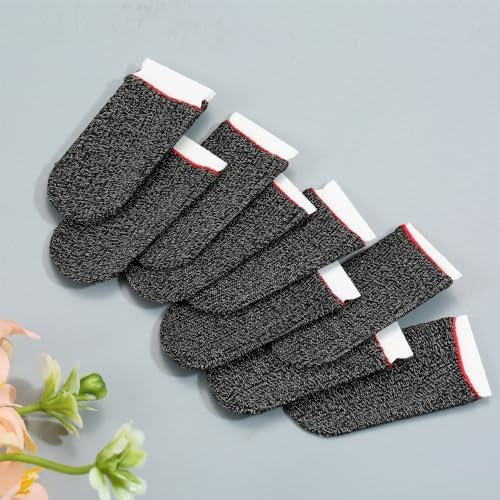 10 Pack Gaming Finger Sleeves, 0.3mm Silver Fiber dedales Gamer, Smooth Operation, Anti-Sweat, Extremely Thin,Maximum Touch Response,Comfortable fit, Fit Mobile Phone Tablet Devices - Image 2