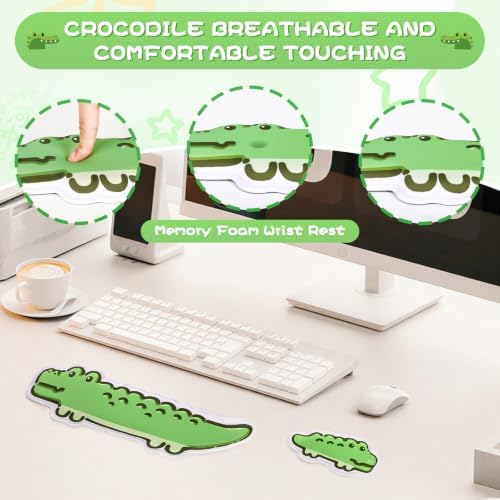 Keyboard Wrist Rest and Mouse Pad Set, Wrist Rest for Keyboard and Mouse - Image 6