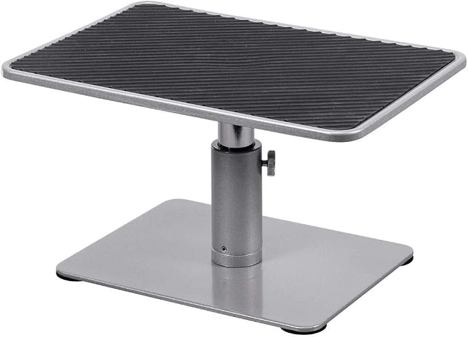 Monoprice Universal Monitor Riser Stand - Raises Monitors 4.6 to 6.5 Inches, Silver Finish - Workstream Collection by Monoprice