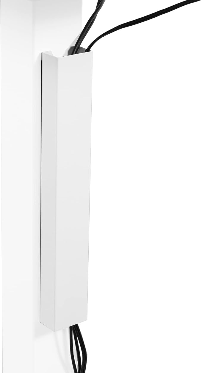 VIVO White 14 inch Cable Management Channel for Desk Leg, DESK-AC01-1MW by Unknown