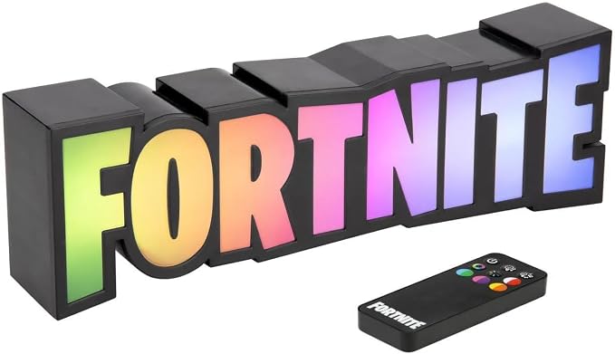 Paladone Fortnite RGB Colour-Changing Logo Light – Officially Licensed Gaming Lamp with Remote Control, Wall or Desk Display, USB Powered Décor for Gamers - Image 3
