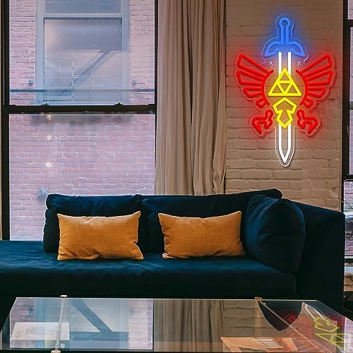 Sword Neon Sign Gamer Neon Signs for Wall Decor Gaming Room Decor LOZ Gifts Master Sword LED Sign Room Decor Neon Light up Sign for Bedroom Boys - Image 6
