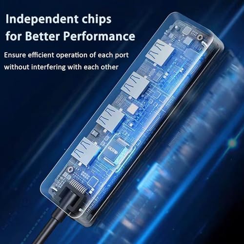 USB Hub 4 Port, USB Splitter 1 in 4 Out, USB Extender Hub for Laptop PC - Image 6