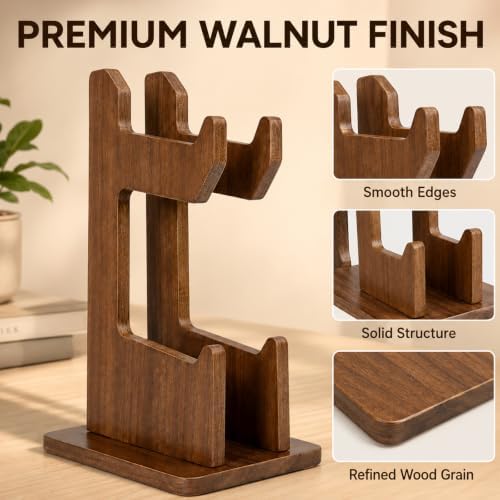 Wooden Controller Holder, Controller Stand with 2-Tier Gamepad Storage - Image 2