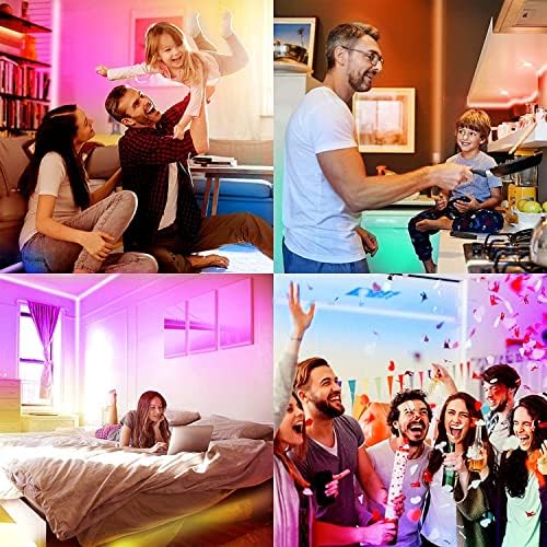 DAYBETTER Smart WiFi LED Strip Lights 150ft (3x50ft), RGB Color Changing, Alexa Google Voice Control, Music Sync, App Remote, Indoor Home Decor for Bedroom Gaming Room Party - Image 6