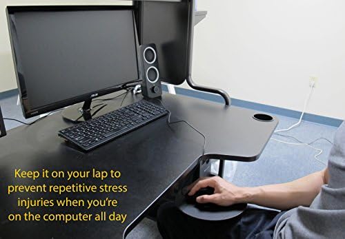 MOJO Beanbag Ergonomic Mousepad - Comfortable Mouse Pad for Sofa, Bed, Lap, Couch, and Anywhere Else (Black Leather) - Image 3