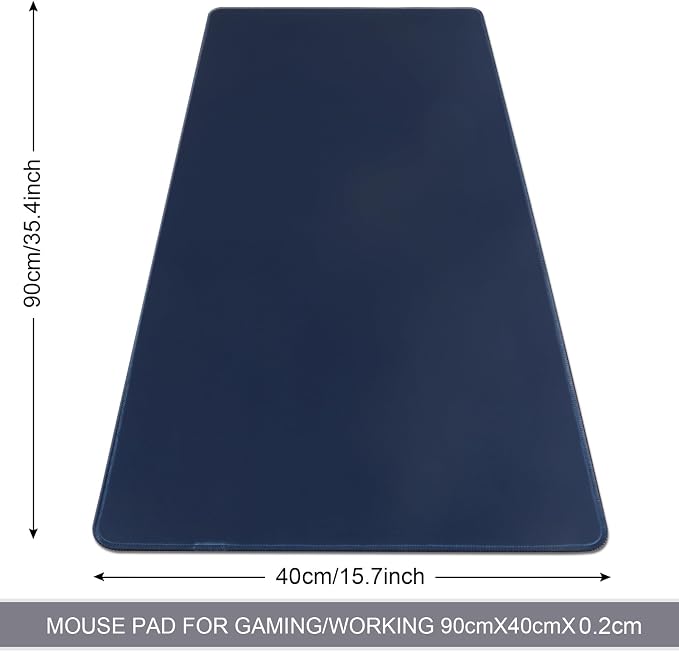 XXL Gaming Mouse Pad 35.4x15.7 Professional Large Mouse Pad & Computer Game Mouse Mat-90x40 Darkblueus - Image 2