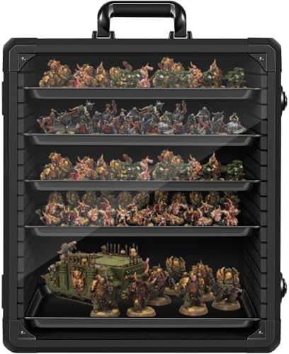 Miniatures Storage Case Miniatures Transport Case Aluminum Alloy Frame with Lock (X-Large Size) by WELIDAY