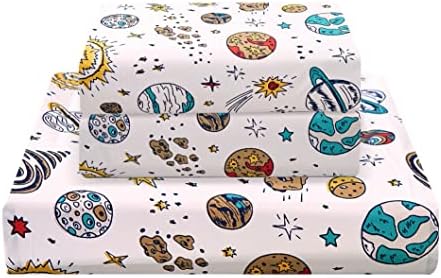 JSD Space Theme Galaxy Kids Full Sheet Set 4 Piece by JSD