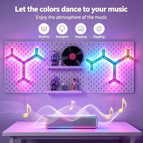 Y-Shaped 3D RGB LED Wall Lights 8 Pack - Gaming Lights - Image 5