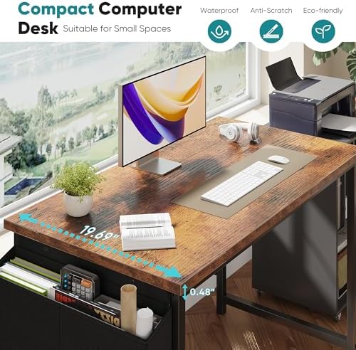 OLIXIS Computer Desk, 44 Inch Gaming Desks for Home Office Small Spaces - Image 6