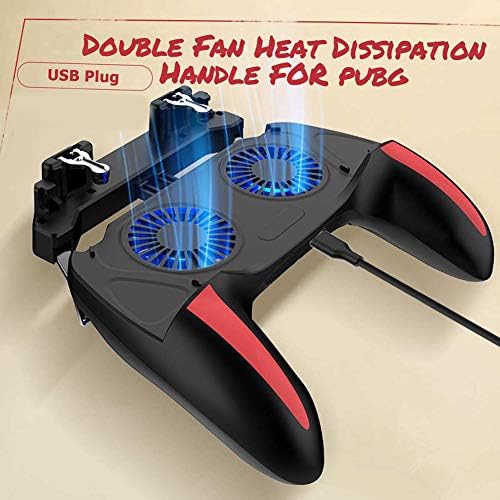 heaven2017 4 Fingers Gaming Grip with Dual Cooling Fan Game Mobile Controller Game Trigger Joystick Gamepad for PUBG Mobile Rules of Survival Survivor Royale Critical Ops [video game] - Image 2