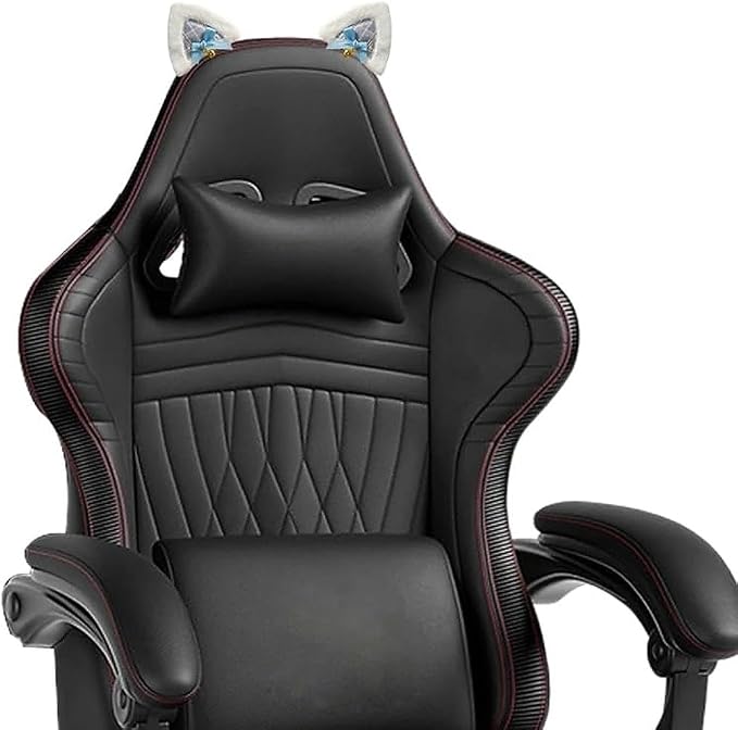 Tsangbaby Gaming Chair Cat Ear Decoration Chair Decoration Accessories Cute Cat Ears Suitable for Gaming Chairs Homes Offices and Gatherings Blue by Tsangbaby