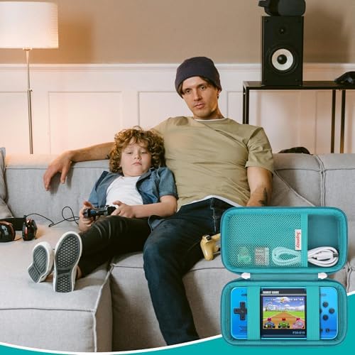 Supmay Carrying Case Compatible with WELLST·G/ for GuaiyeyeAP Handheld Game for Kids -Preloaded 220 Retro Video Games, Portable Gaming Player Storage Holder Travel Bag with Mesh Pocket, Green - Image 7
