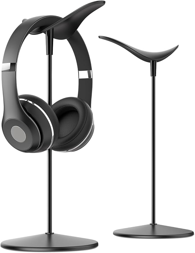 Lamicall Headphone Stand Desktop Headset Holder, Elegant Earphone Stand | Unique Appearance Design, Ultra Sturdy, Multi-Scenario Use for All Headset like Airpods Max, HyperX, Beats, Senn heiser by Lamicall