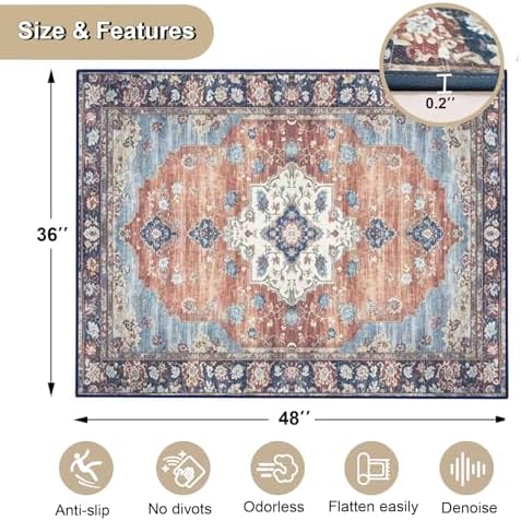 Office Chair Mat 36"x48", Hardwood Floor Protector Mats Under Computer Desk | Odorless, Easy Glide, Heavy Duty 1/5" Thick Computer Gaming Chair Mat, Anti-Slip, Non- Curve, Floor Rug for Home Office - Image 2