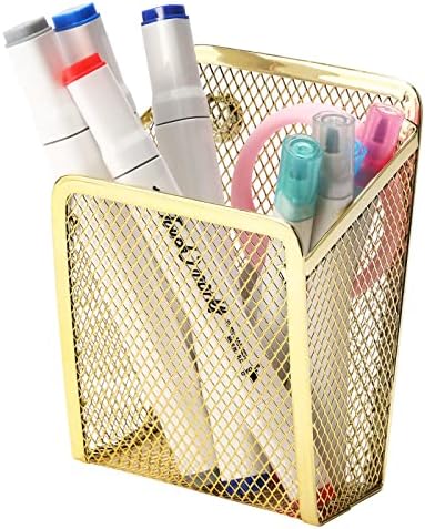 Magnetic Pencil Holder,Mesh Stainless Steel Pen Basket, Metal Writing Utensil Storage Organizer for Whiteboard,Blackboard,Kitchen, Locker, Home, or Office by Sanpaint