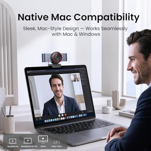 EMEET C960 Ultra 4K Webcam for Mac & PC, 1/1.5" Large Sensor, Metal Body - Image 4