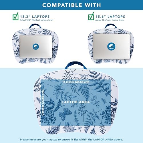 LAPGEAR MyStyle Lap Desk – Blue Garden, Fits 15.6” Laptops - Image 3
