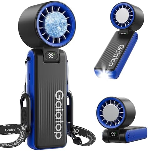 Gaiatop Portable Handheld Turbo Fan with Ice Cooler, 6000mAh, Max 32H by GAIATOP