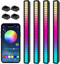 Soulpunk RGB Rechargeable Sound Control Light, Voice-Activated Pickup Music Rhythm Lights, Creative Colorful LED Ambient Light, with 15 Modes Music Sync 32-Bit Audio Spectrum for Car（4 Pack-App） by SoulPunk
