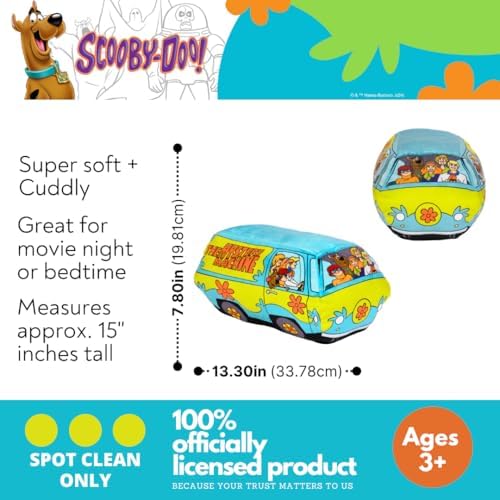 Scooby Doo Mystery Machine Van Bedding Super Soft Cozy Decorative Cuddle Pillow, (Officially Licensed Product) By Franco - Image 2