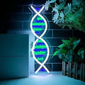 DNA Double Helix Neon Signs for Wall Decor, Dimmable LED DNA Neon Light Art Wall Sign, USB Powered for Man Cave Gaming Room Bedroom Biology Science Gift Decor for Nurse Doctor Physician(4.7 * 16.1in) by Unknown