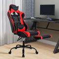 Gaming Chair, High Back PU Leather Gaming Chairs Computer Chair with Headrest & Lumbar Support, Height Adjustable Wide Seat Gaming Chairs for Adults, Game Chair with Footrest & Armrest by HaiputWam